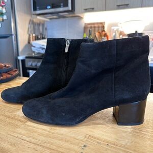 Sam Edelman Black Suede Ankle Boots